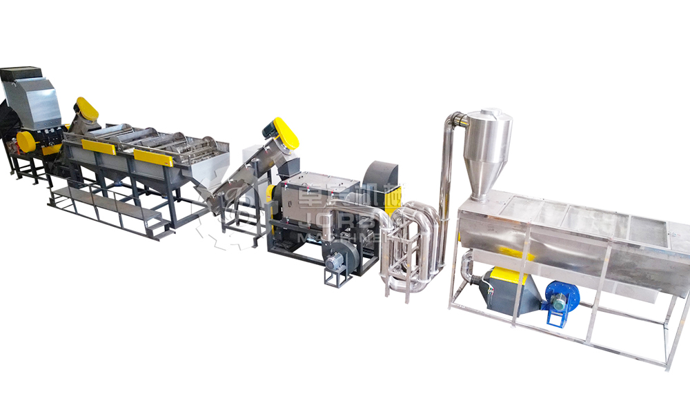 Waste Plastic Stretch LLDPE, Food Packing Bags, nylon Polybags Recycling Crusher Washing Drying Plant 